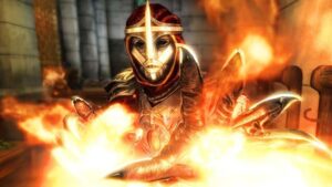 A Mythic Dawn Cultist in Skyblivion mod project